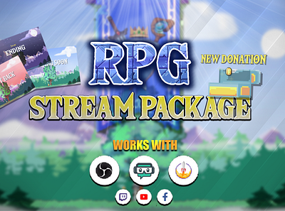 Stream overlay pack - Pixel Art animated twitch overlay cutetwitchoverlay streaming overlay twitch twitch overlay twitchbanner twitchgraphics twitchpanels twitchscreens