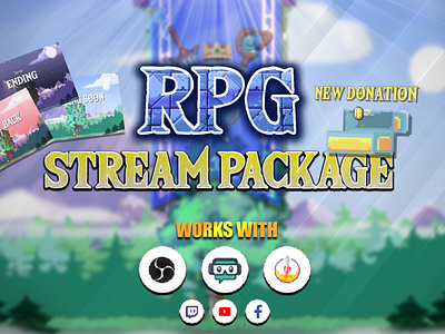 Stream overlay pack - Pixel Art