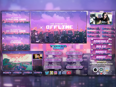 ⭐ Twitch Pixel art Overlay Pack ⭐ cute twitch overlay cute twitch panels cute twitch screens cute twitch webcam pink twitch overlay pixel art pixel art twitch overlay stream package twitch overlay twitchgraphics