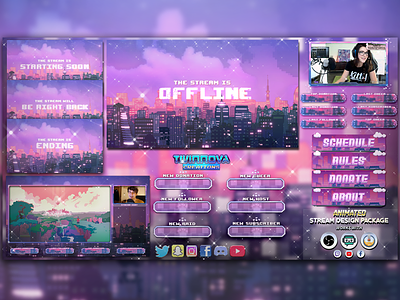 ⭐ Twitch Pixel art Overlay Pack ⭐