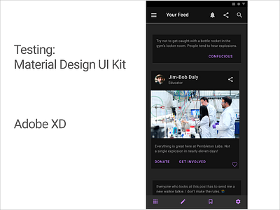 Adobe XD UI Kit Test