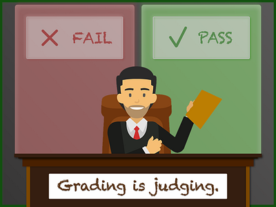 Grading is Judging art flat design graphic design illustration info graphics png sketch ui ui design
