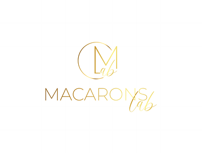 Macarons.lab brend brending design gold gold foil graphicdesign logo logo design logos logotype macaron macarons minimal vector