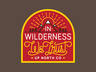 In Wilderness We Trust badge design icon illustration outdoors vector wilderness