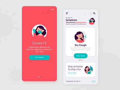 Coronavirus App Design Concept android app coronavirus covid 19 design illustration ios mobile pakshep pakshep girdhar ui ux