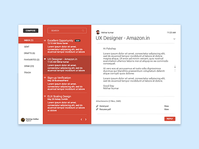 Mail client app - Daily UI 04