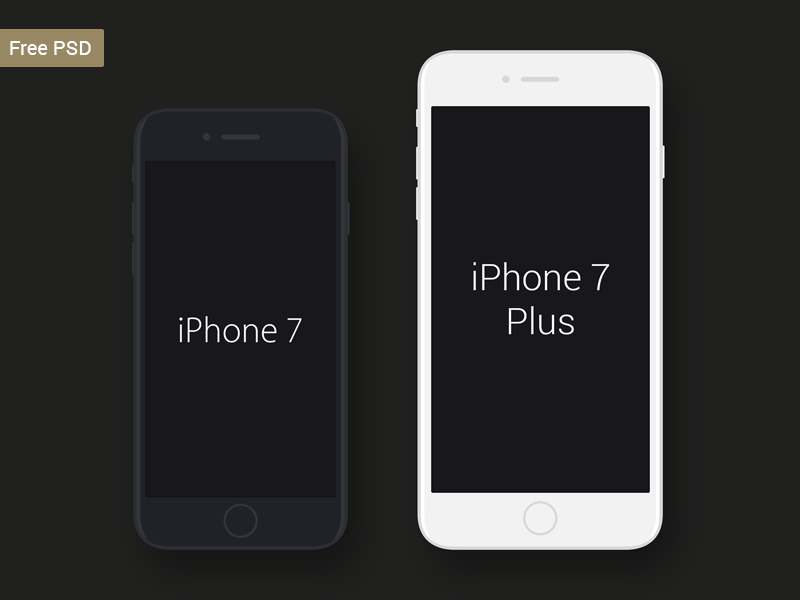 Download Free iPhone 7 & iPhone 7 Plus Mockup by Pakshep on Dribbble