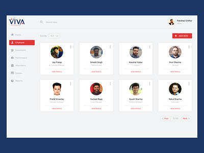 Employee Management Dashboard concept dashboard design employee pakshep pakshep girdhar ui ux