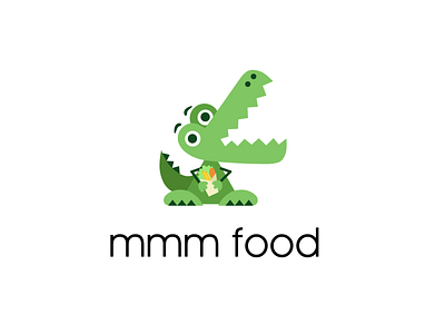 children's cafe logo croc crocodile design illustration logo vector