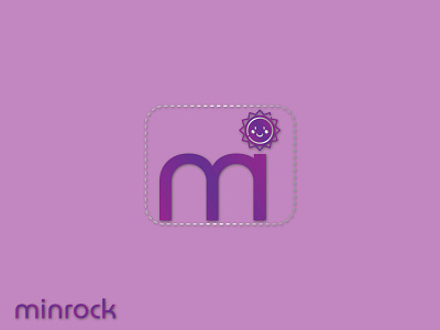 Minrock Logo branding design flat icon logo minimal