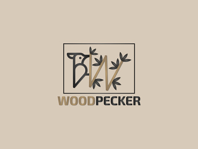 Woodpeacker Logo | Branding branding design flat icon logo minimal vector