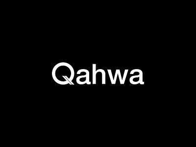 Qahwa branding design flat icon logo minimal