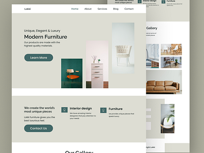 Lokki furniture minimalist ui ui design ux design website