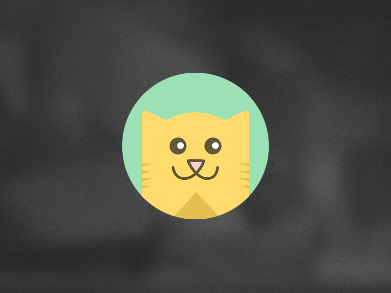 Flat cat character emoticons
