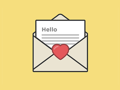 Letter illustration email flat icon letter mail note post