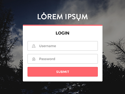 Login form HTML freebie