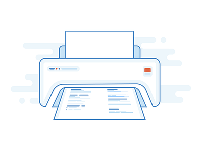 CV illustration 2 blue cv icon paper personal print printer redefinio resume
