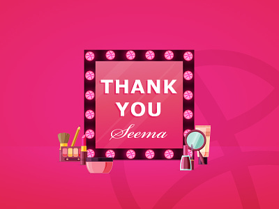 Thank you Seema dribbble makeup thankyou