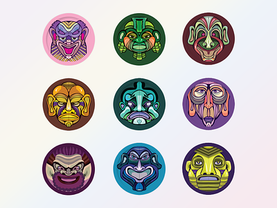 Mask Avatar Design Free avatar cultural illustration mask