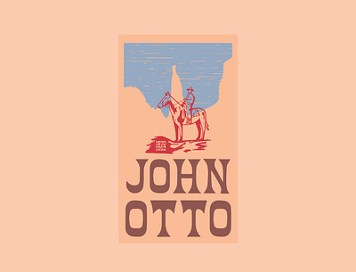 Pioneer Otto clean colorado desert illustration horse john otto national monument pioneer western western type