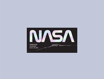 Mesa NASA colorado grand mesa hologram holographic mesa nasa sticker