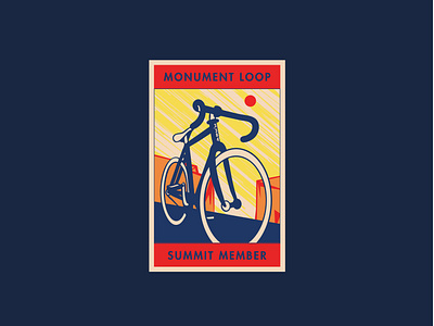 Monument Loop bicycling bikes colorado national monument cycling minimal road biking sticker summit