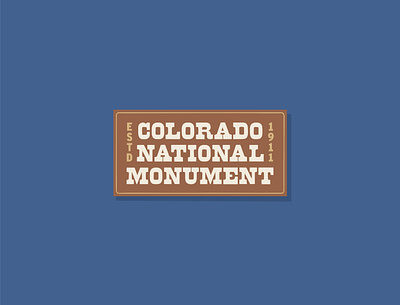 Colorado National Monument clean colorado design illustration land national monument pioneer sign western type