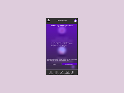 "Funny clairvoyance" mobile app screen