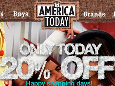 America Today Website clothes hand made pattern sewing textile typeface web design
