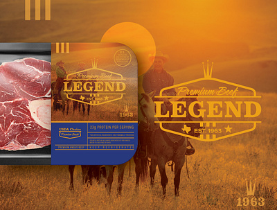 Legend Premium Beef Packaging agency branding design graphic design identity packaging visual identity