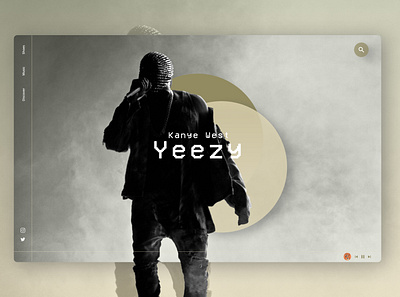 Yeezy UI design illustration typography ui web