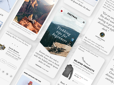 Fjällräven Mobile Article concept creative design interface ui ux web website