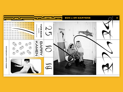 Bon x Dr Martens bon magazine concept design dr martens release party typography web