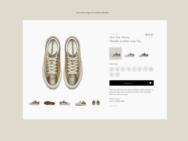 Ui for e-commerce user interface shoes flat web ux ui converses
