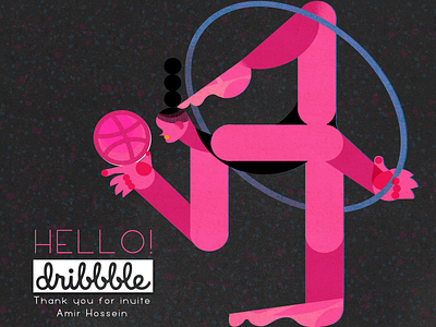 Hello! Dribbble artwork digitalart dribbble graphic graphicdesign hellodribbble illustration minimal modern design procreate