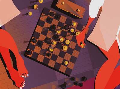 Chess game artwork chess game illustration people