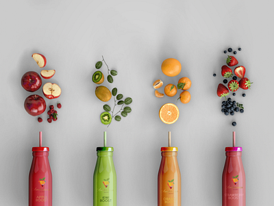 Juice Smoothie Bottle Design bottle design brand identity branding design graphic design package design visual identity design