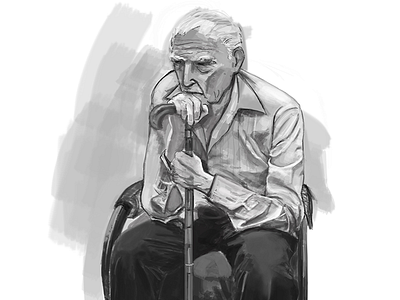 Character study character comics drawing illustration man old research