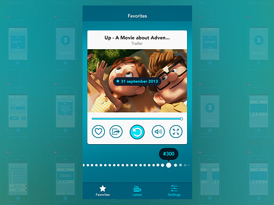 Video App app controls custom player interface iphone mobile navigation ui ux video