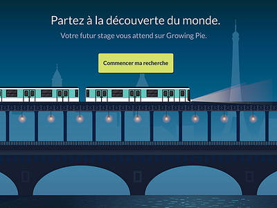 Growing Pie - French Metro bridge growing pie illustration metro train vector website