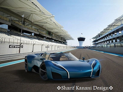 Kanani Motors XGT convertible in Yas Marina automobile convertible design kananimotors luxury race track