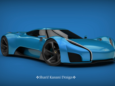Kanani Motors XGT Supersport Exterior Design in Blue automotive blue cardesign cars design designer kananimotors luxury render sharifkanani supersport