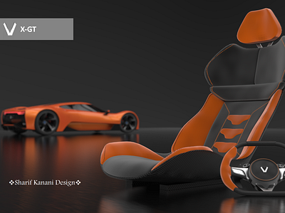 XGT Supersport Exterior + Interior Design in orange automobile automotive cars design designer exterior interior kananimotors luxury sharifkanani steeringwheel supersport xgt