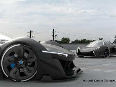 Kanani Motors Lumen Supercar + Ex1 Supersport in dark gray automobile automotive cars design designer ex1 gray kananimotors lumen rendering sharifkanani supercar wheels