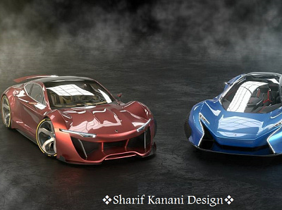 Kanani Motors Supercars Lumen + Ex1 exterior design automobile automotive blue cardesign design designer ex1 kananimotors lumen ruby sharifkanani supersport