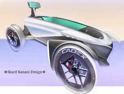Kanani Motors Cadex Solar Rover1 automobile automotive cardesigner cars designer kananimotors rendering sharifkanani sketch sketching