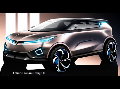 Kanani Motors K55 SUV - Front automobile automotive cars carsketch design designer designsketch illustration k55 kananimotors sharifkanani sketch sketching suv