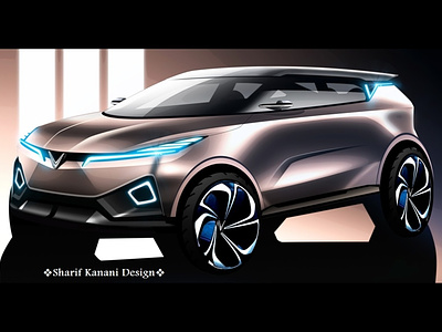 Kanani Motors K55 SUV - Front automobile automotive cars carsketch design designer designsketch illustration k55 kananimotors sharifkanani sketch sketching suv