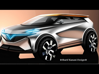 Kanani Motors K65 SUV- Front2 automobile automotive cardesigner cars carsketch design designer draw drawing illustration k65 kananimotors sharifkanani sketch sketching