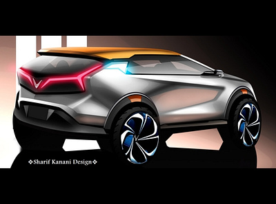 Kanani Motors K80 SUV - Rear automobile automotive cars carsketch design designer illustration k80 kananimotors render rendering sharifkanani sketch sketching